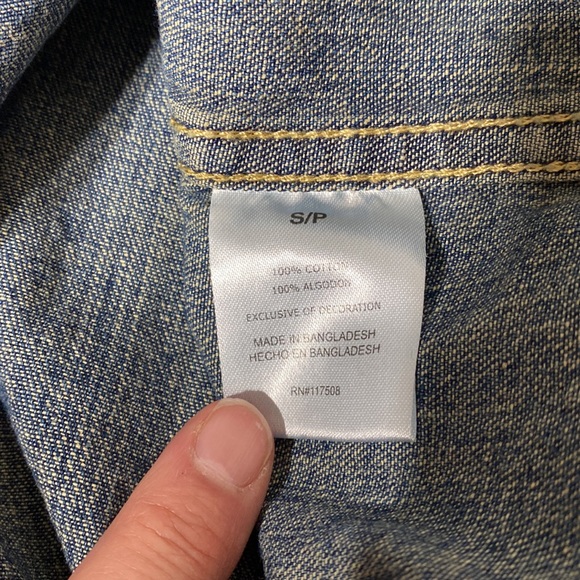 Western denim Levi Red Tab small snap closure shirt regular fit - Picture 11 of 12